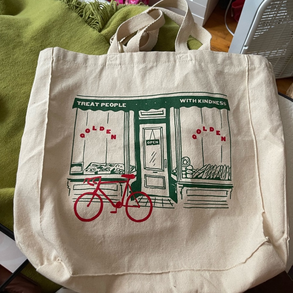 harry styles golden tote bag
